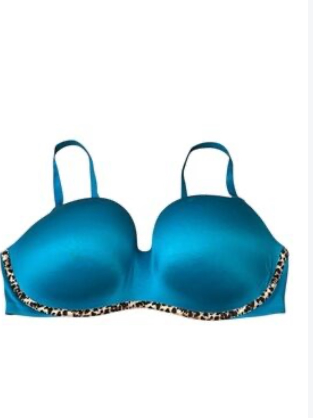 Victoria Secret Blue Balconet Bra Leopard Print 38DD